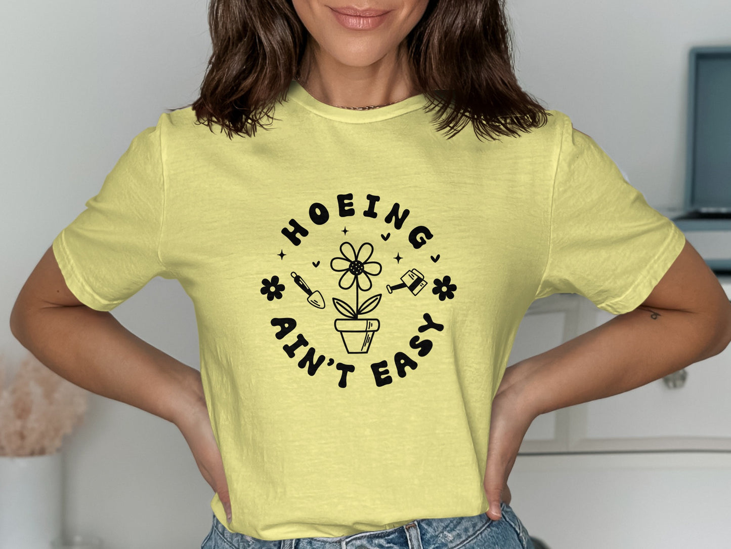 Hoeing Ain't Easy Graphic Tee shirt product type