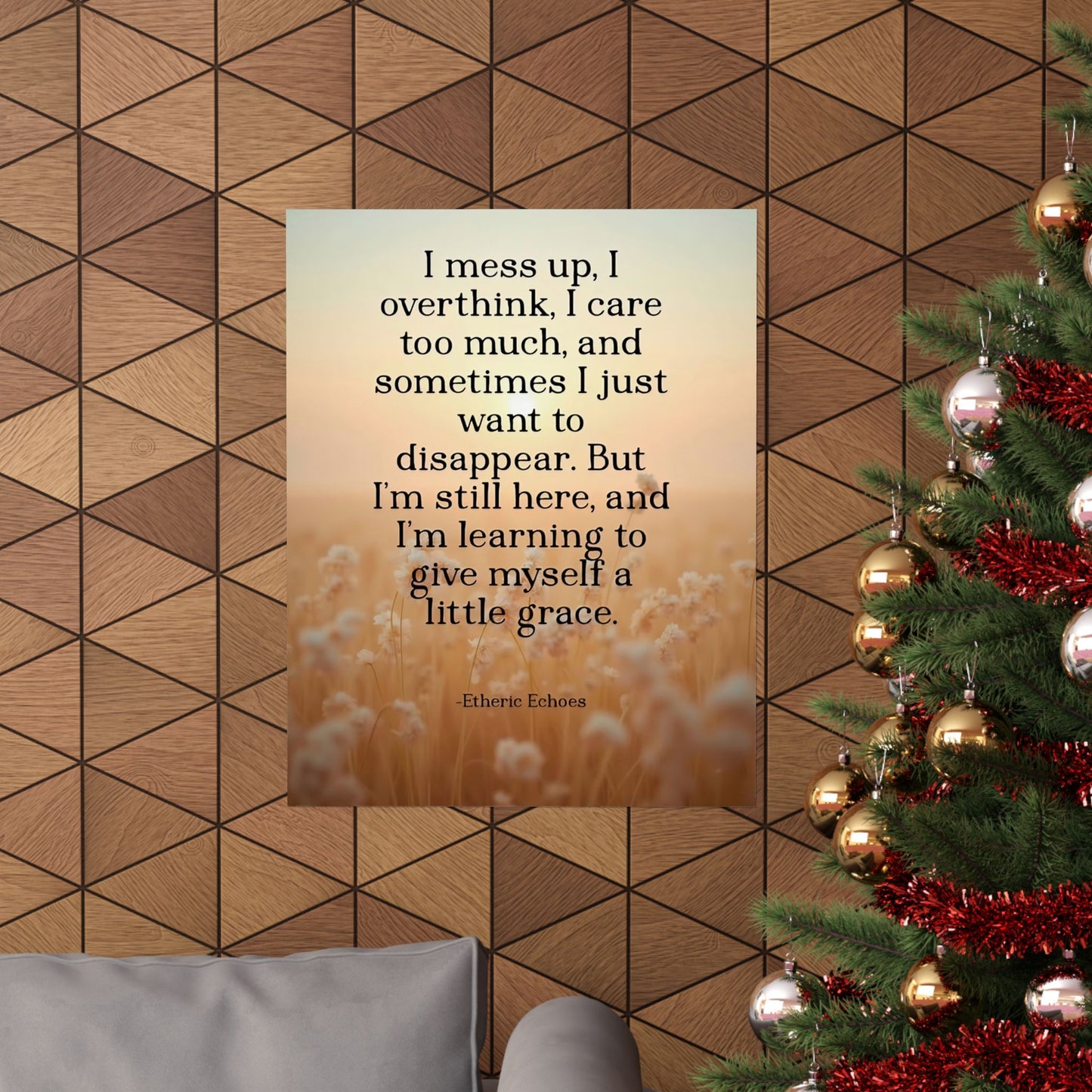 Poetic Affirmation Poster for Overthinkers