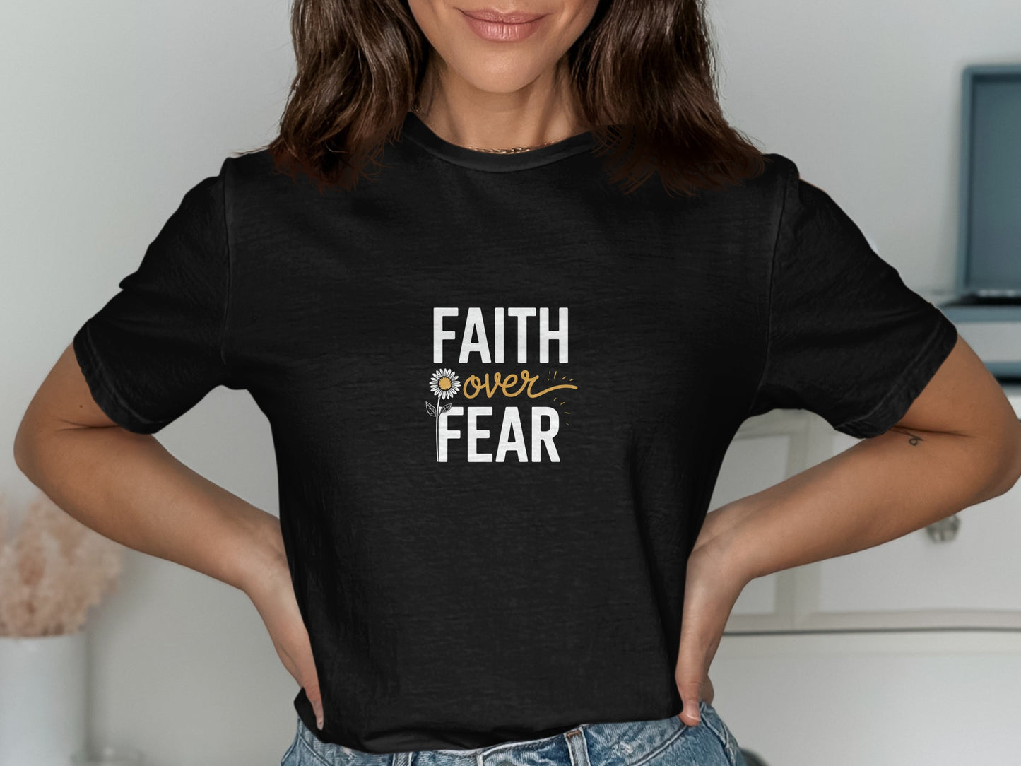 Faith Over Fear Inspirational Graphic Tee product