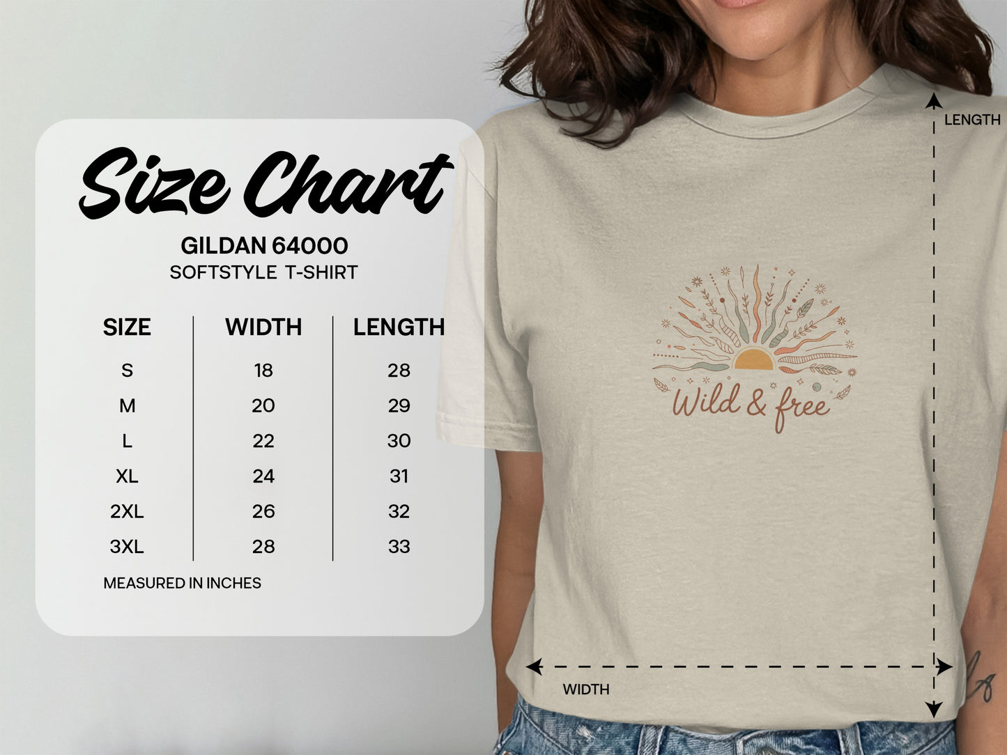 Wild and Free Graphic Print Softstyle T-Shirt product type