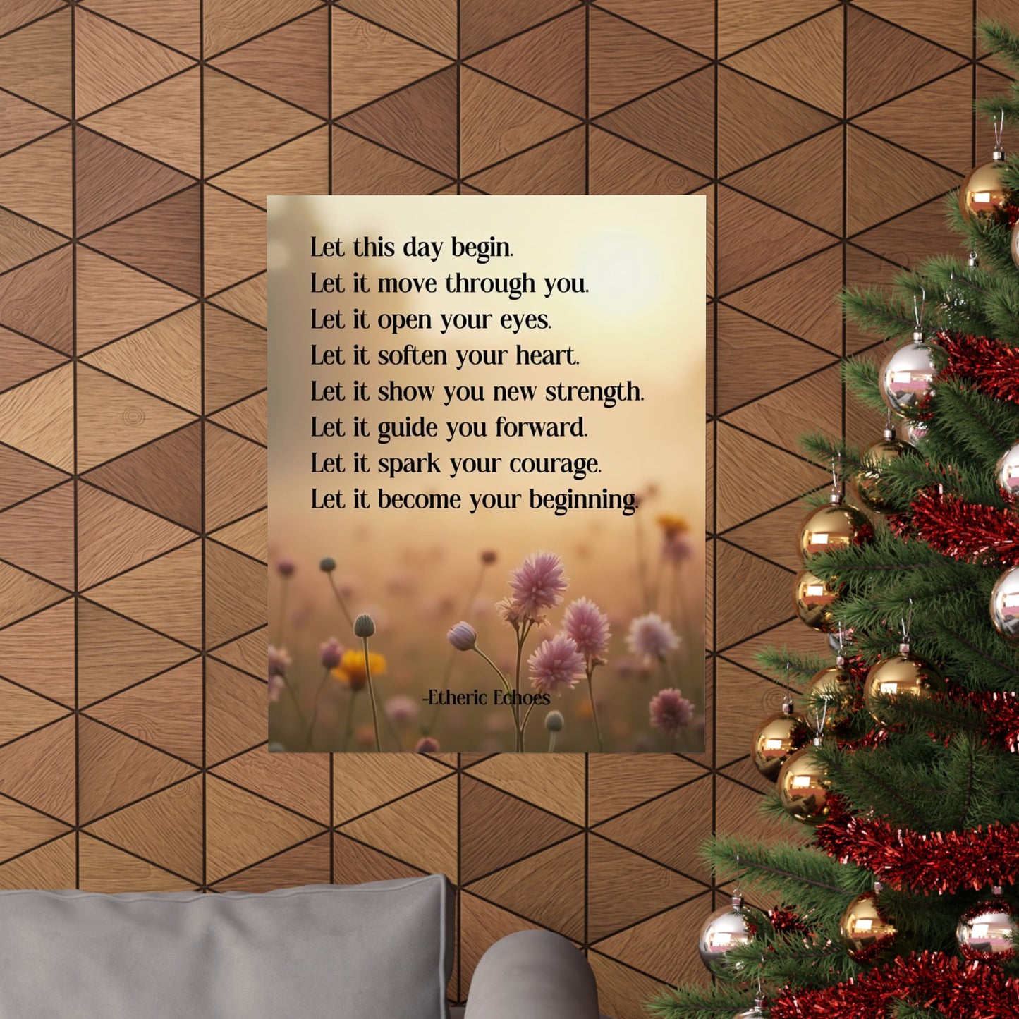 Let This Day Begin Affirmation Poster