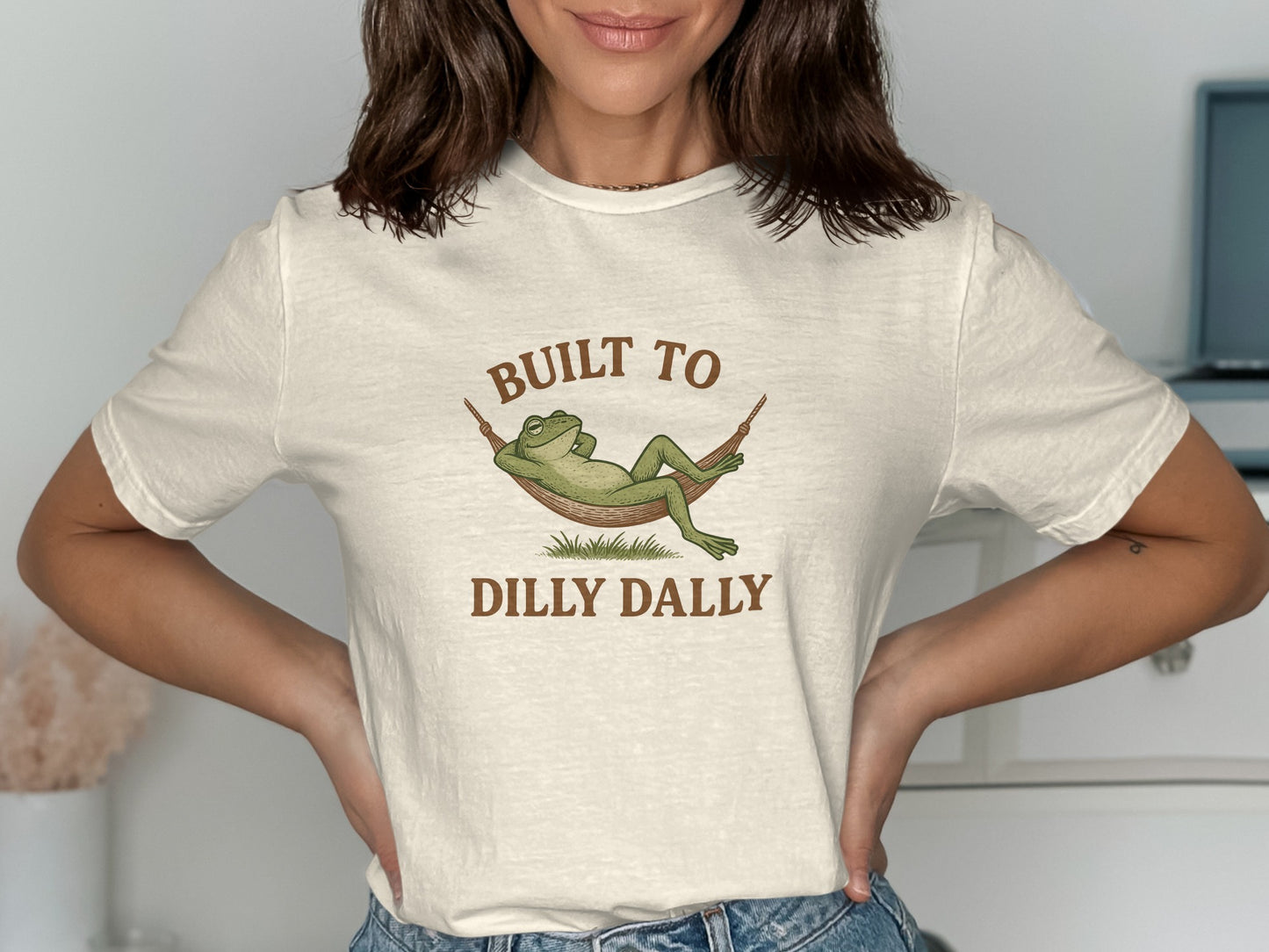 Built to Dilly Dally Frog Hammock Graphic T-shirt product