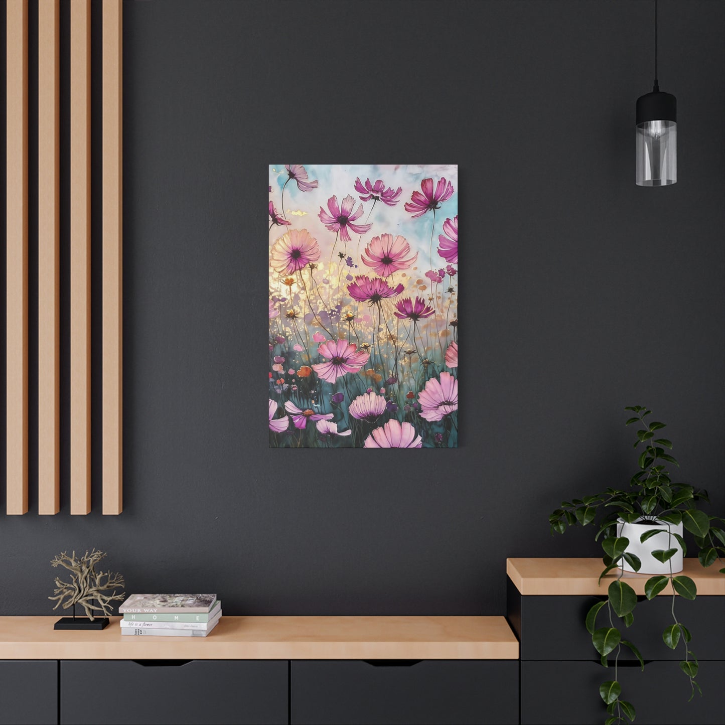 Field Of Purple Flowers Canvas Wall Art