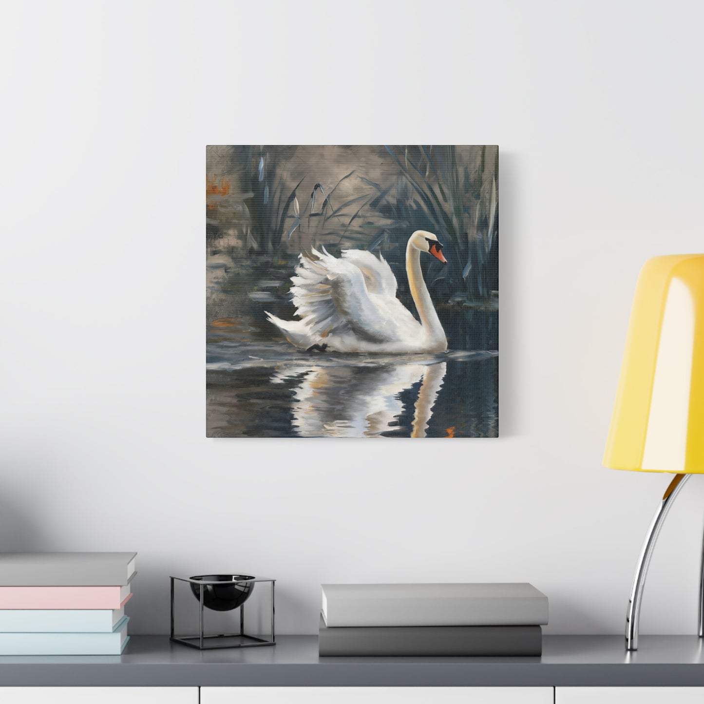 Swan Oil Painting Canvas Wall Art