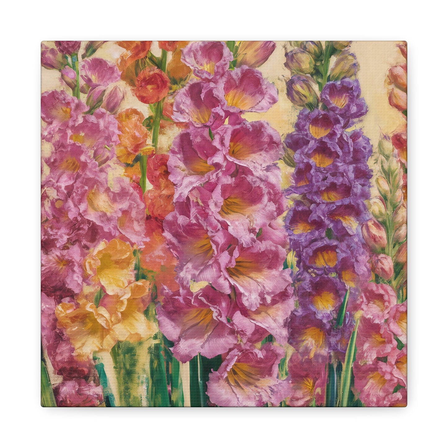 Gladiolus Flowers Canvas Wall Art