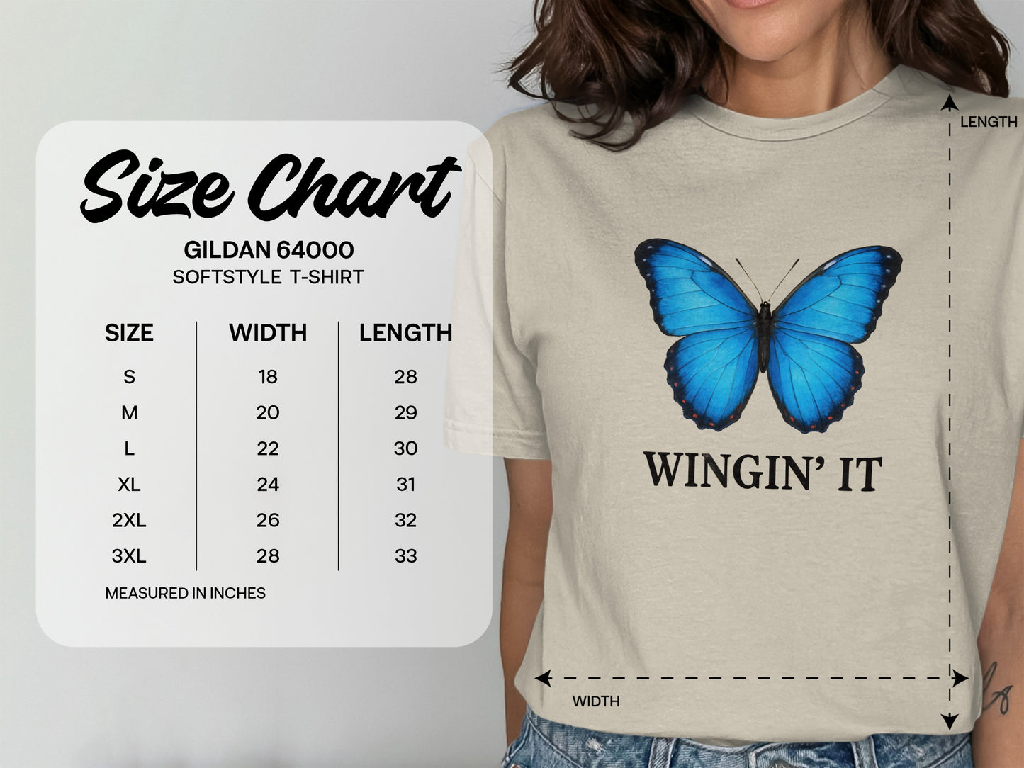 Wingin' It with Blue Butterfly T-shirt product type