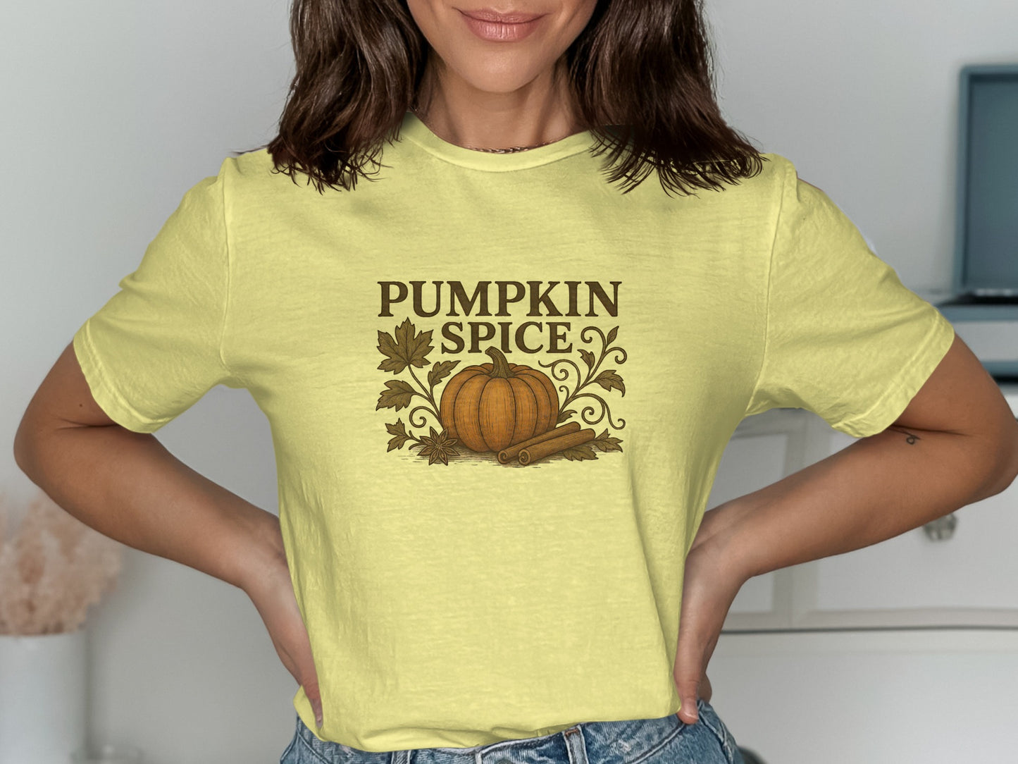 Pumpkin Spice Graphic Unisex Tee Shirt product