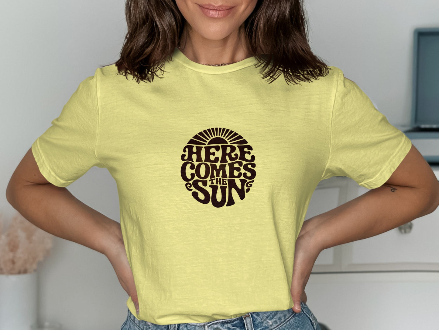 Here Comes The Sun Graphic Tee Vintage Style T-Shirt product