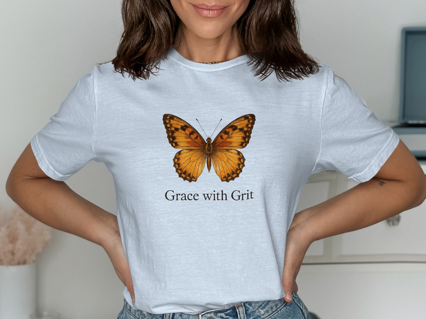 Grace with Grit Printed Butterfly T-Shirt product type