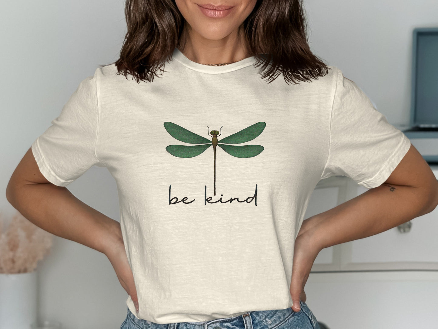 Be Kind Dragonfly Motivational Graphic T-shirt product type