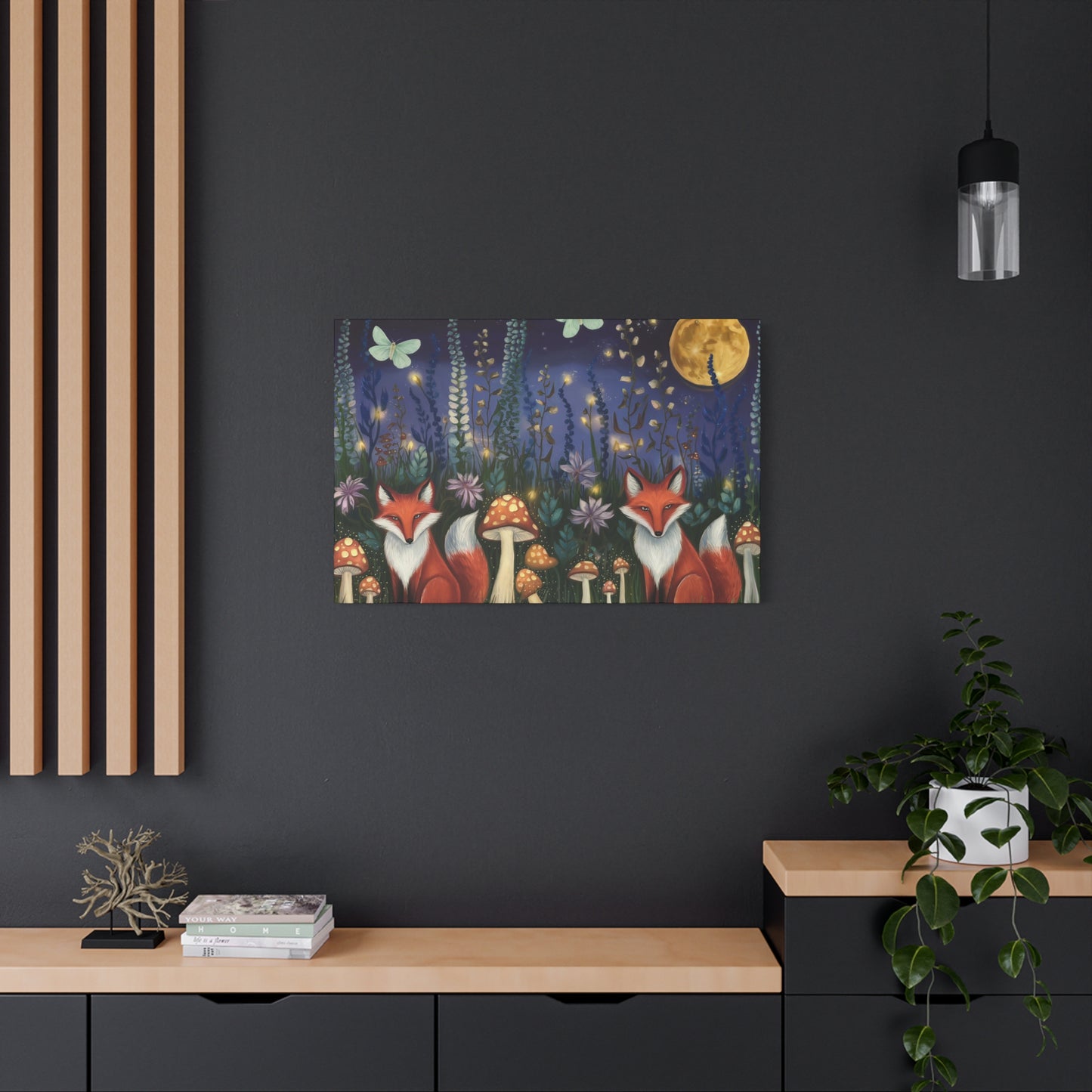 Midnight Woodland Folkart Wall Art