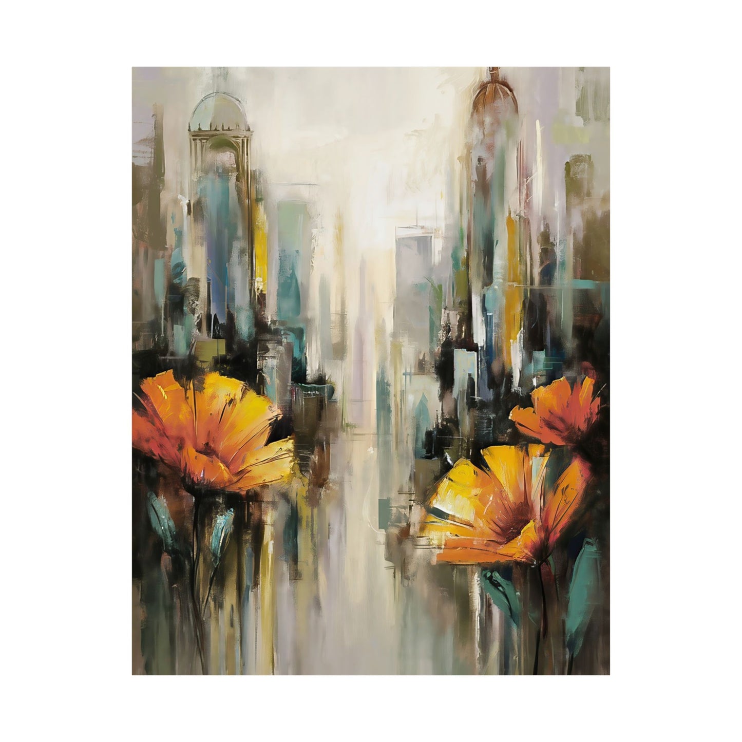 Flowers In The City Poster
