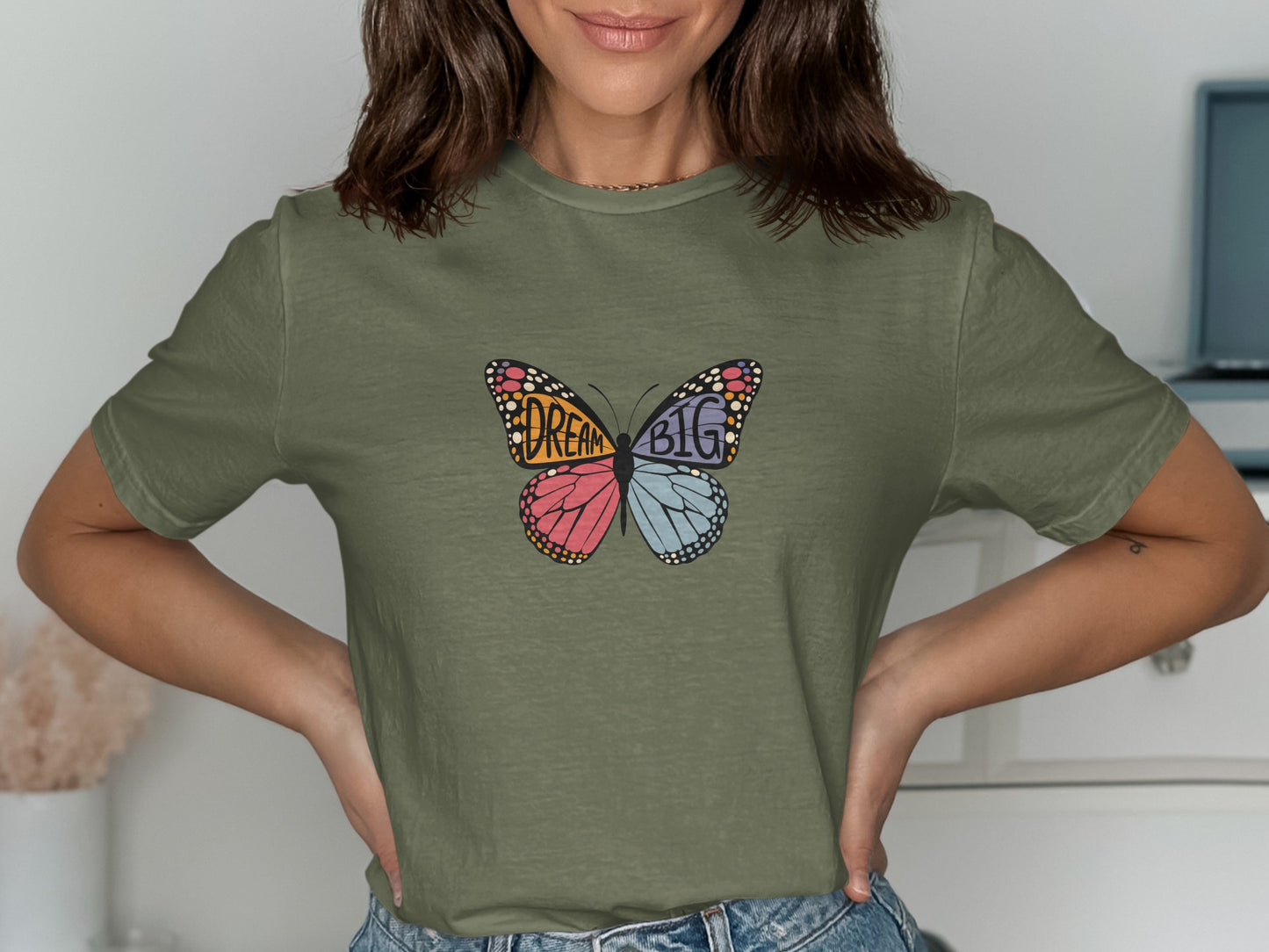 Dream Big Butterfly Graphic T-Shirt product