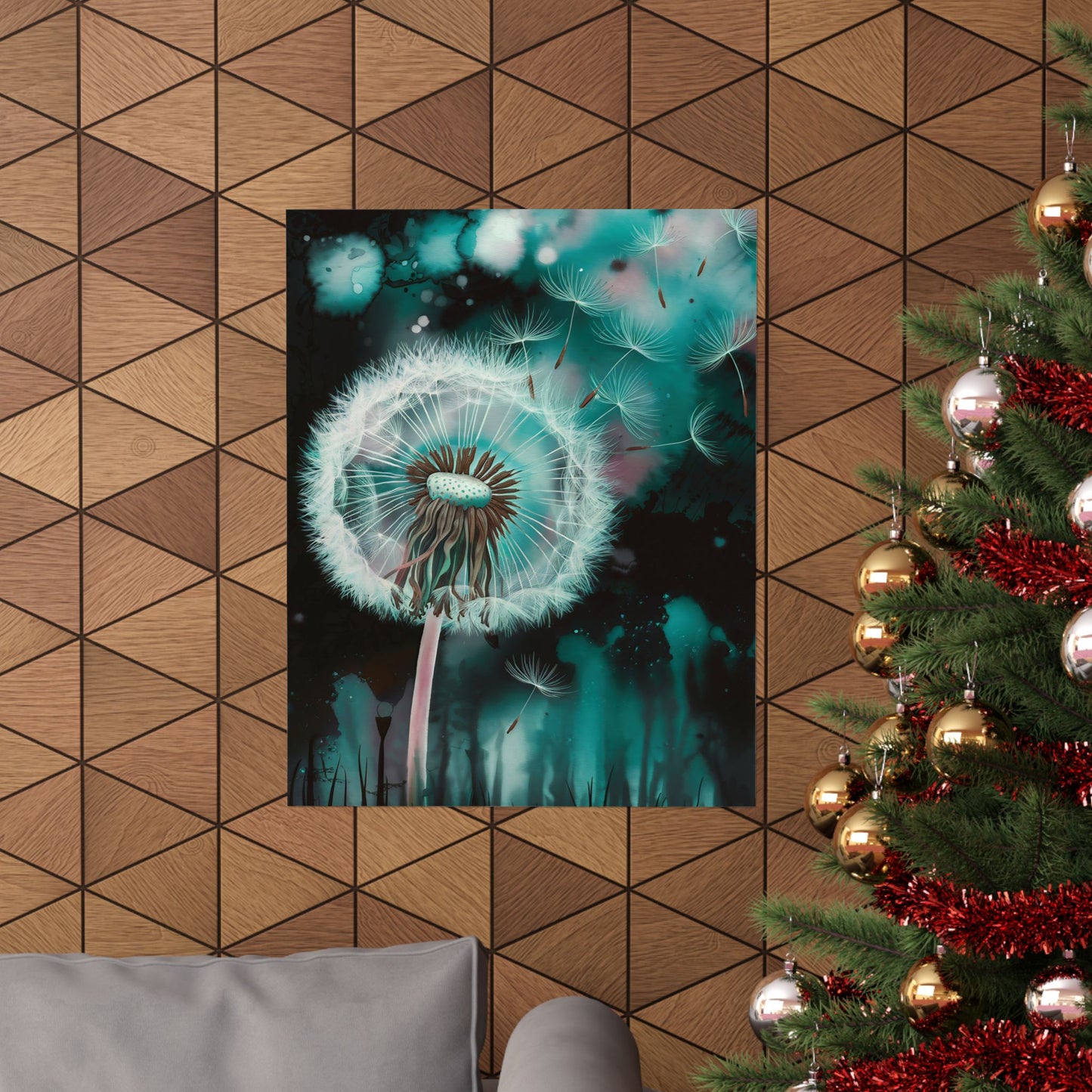 Dandelion Seeds Blowing Away Poster