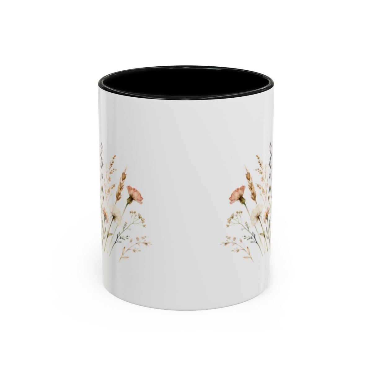 Vintage Floral Design with Black Interior Mug product