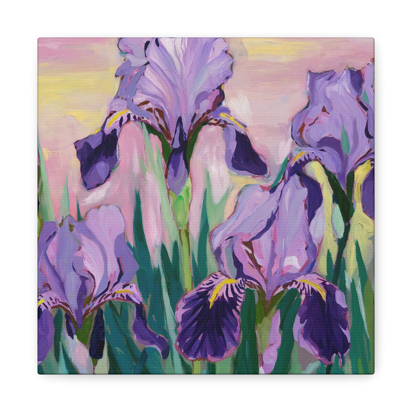 Purple Iris Oil Painting Canvas Wall Art