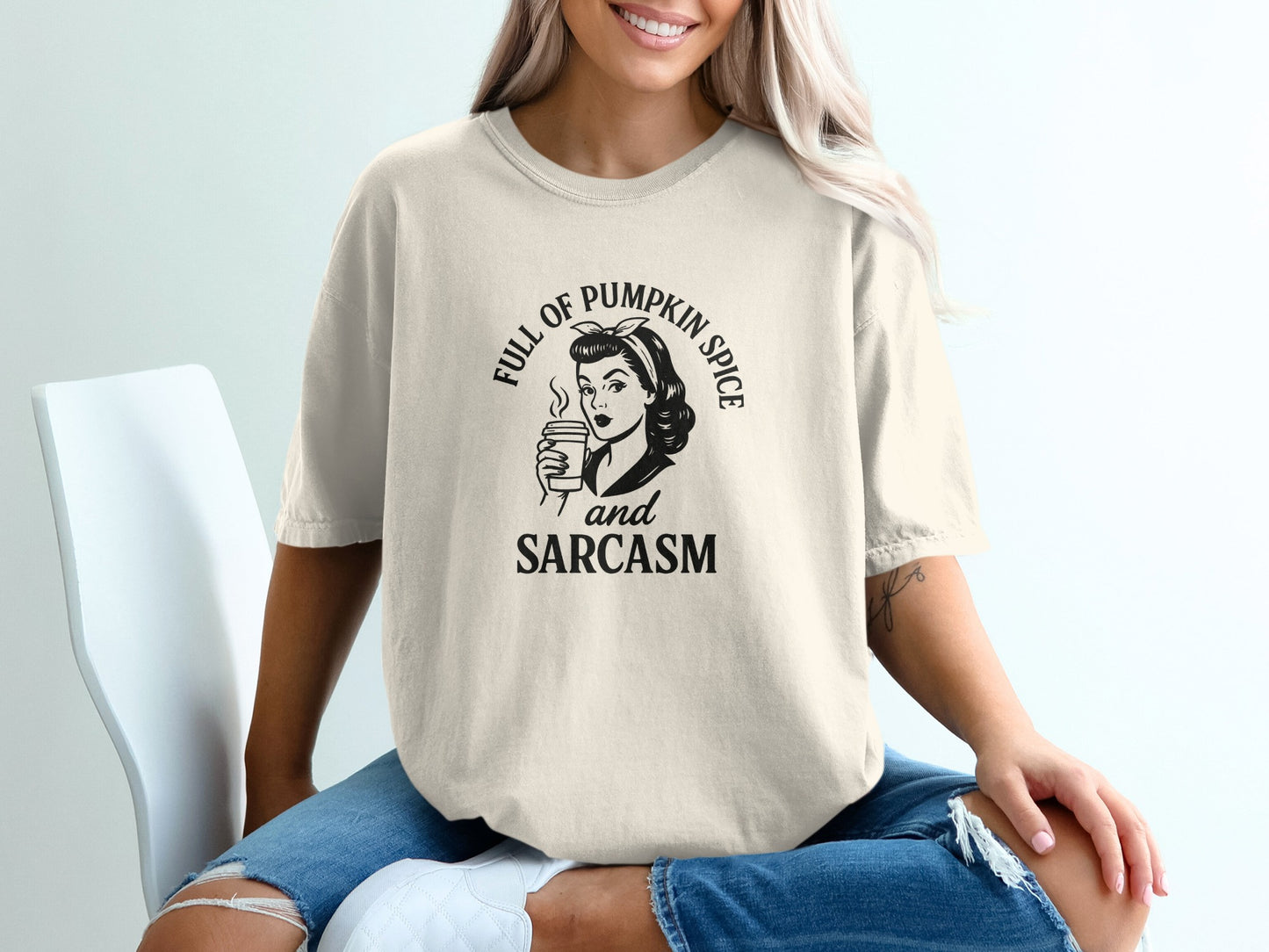 Full of Pumpkin Spice and Sarcasm T-shirt product type