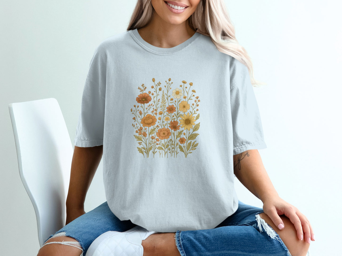 Floral Graphic Tee Shirt Casual Wear product type