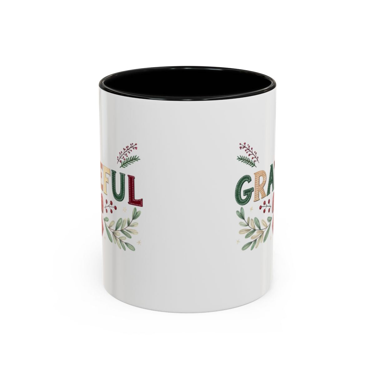 Grateful Text with Decorative Elements Coffee Mug
