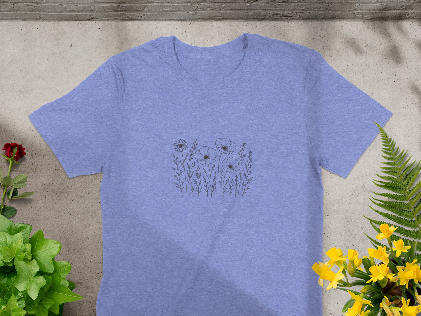 Botanical Floral Design Short Sleeve T-Shirt product type