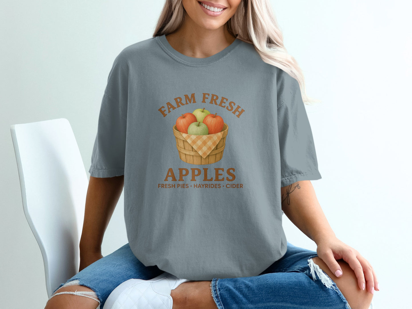 Farm Fresh Apples Basket Graphic T-shirt product