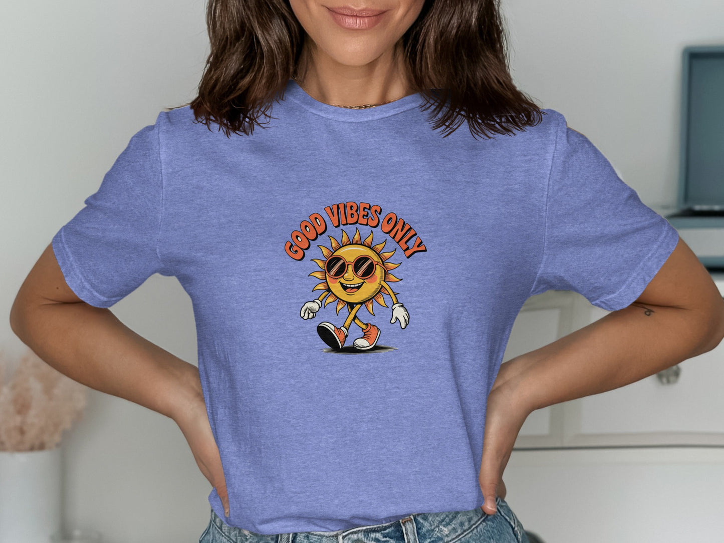 Good Vibes Only Happy Sun Character Tee product type