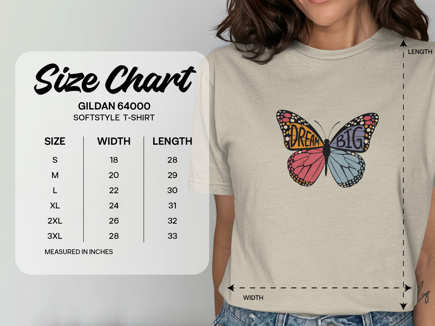 Dream Big Butterfly Graphic T-Shirt product