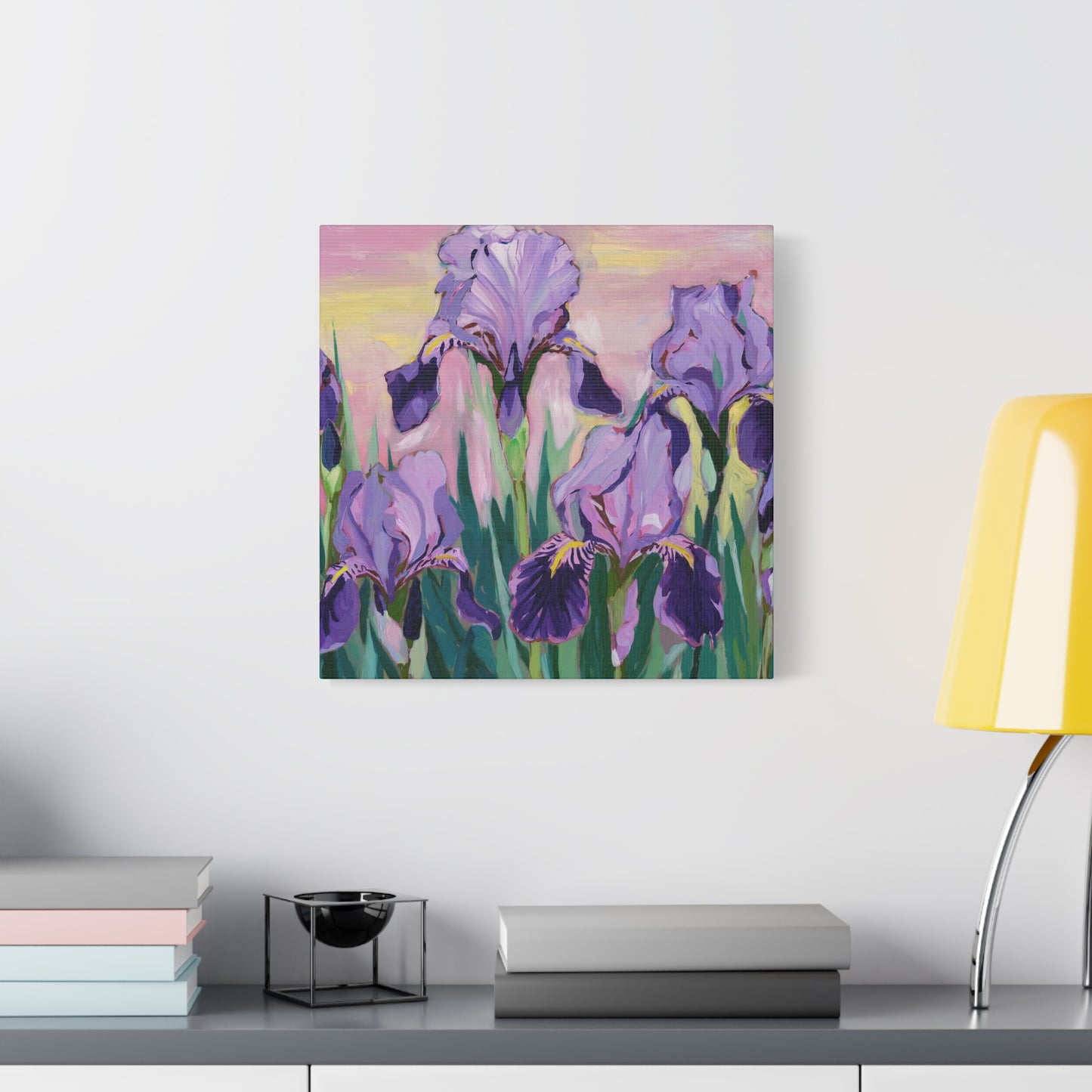 Purple Iris Oil Painting Canvas Wall Art