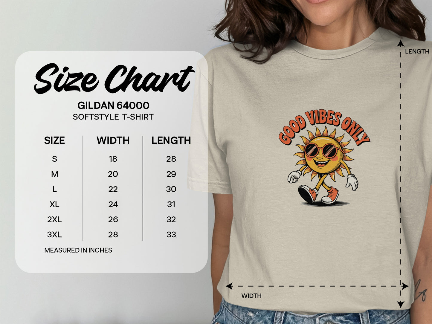 Good Vibes Only Smiling Sun Graphic T-Shirt product