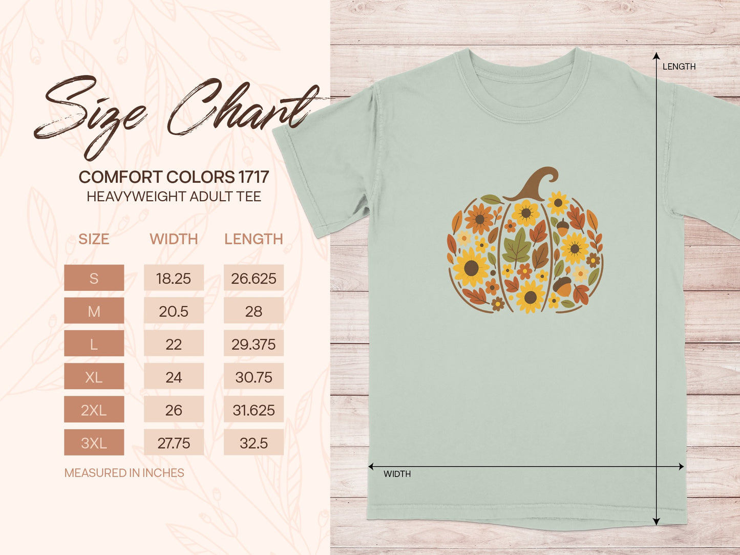 Pumpkin Floral Design Autumn Shirt product type