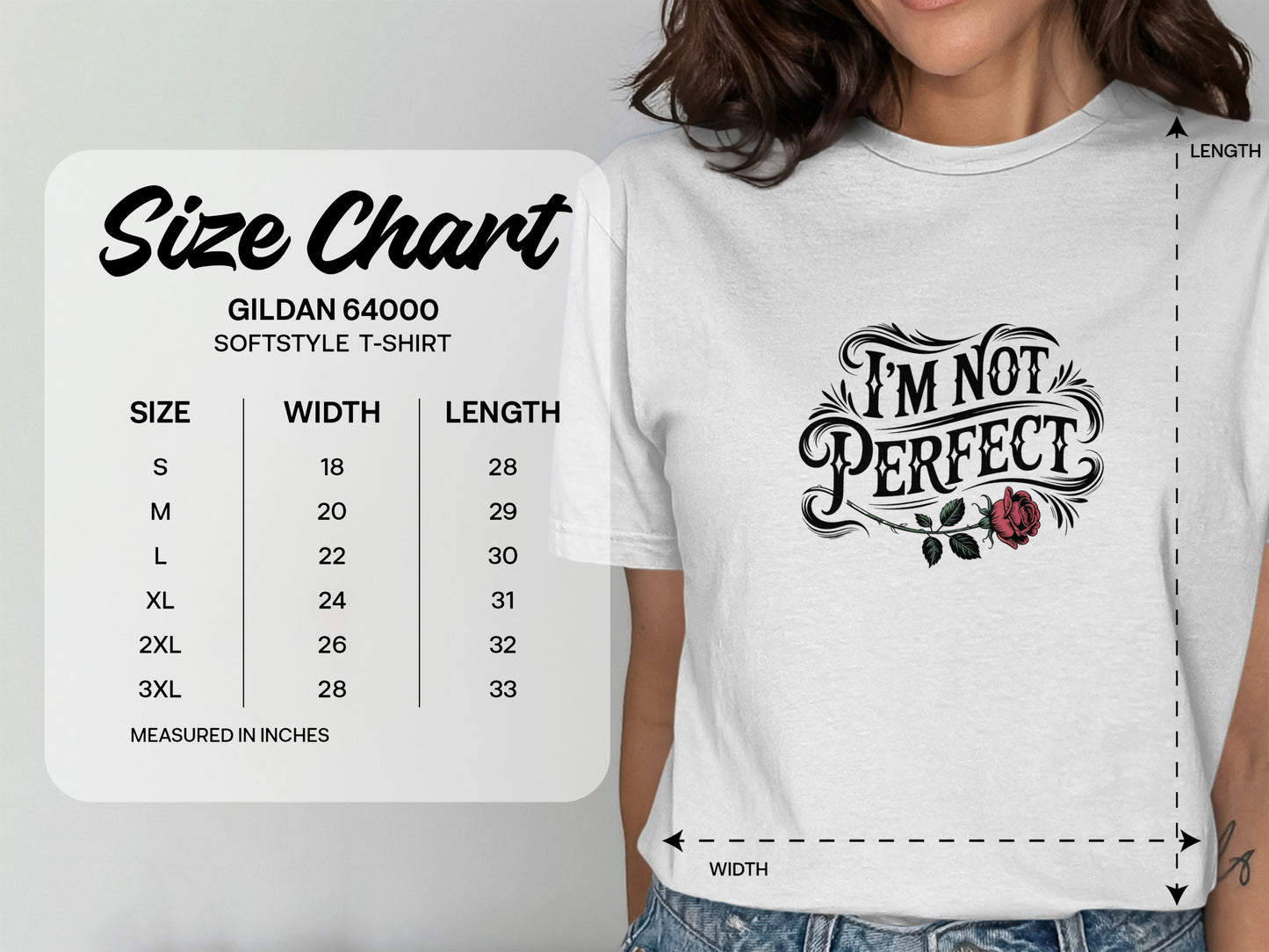 I'm Not Perfect Softstyle T-shirt Product