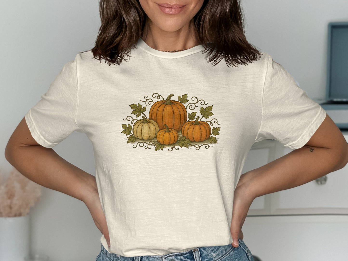 Autumn Fall Pumpkin Themed Graphic T-Shirt product type