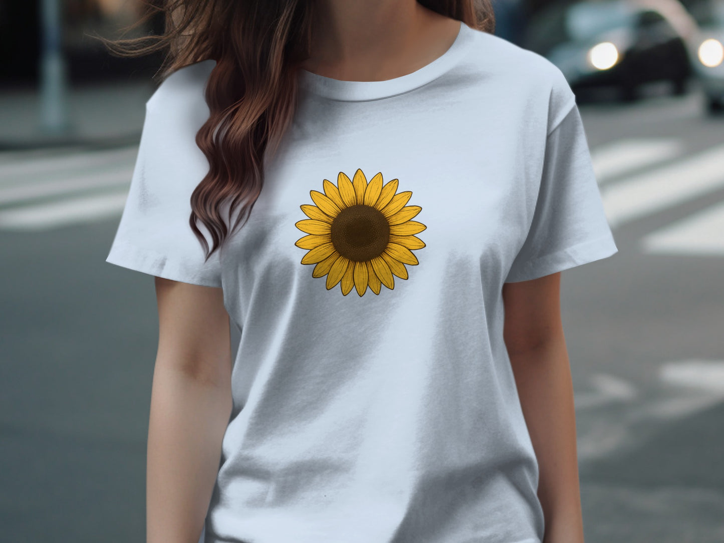 Sunflower Graphic White Casual Wear T-shirt product type