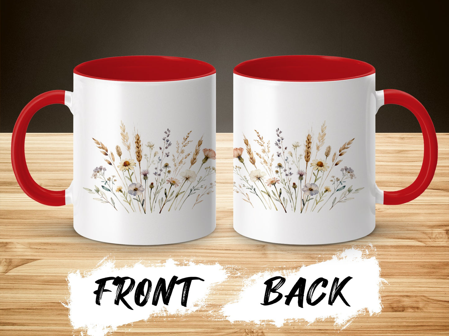 Floral Pattern Two-Tone Coffee Mug product type