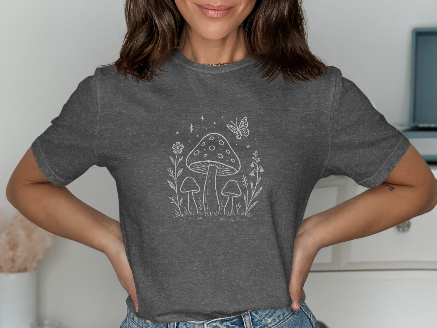 Whimsical Mushroom Magic Graphic Tee Shirt product type