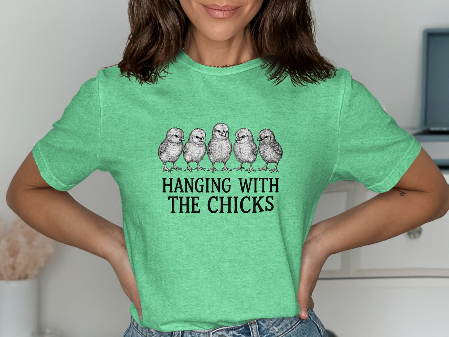 Hanging with the Chicks Graphic Tee Shirt product
