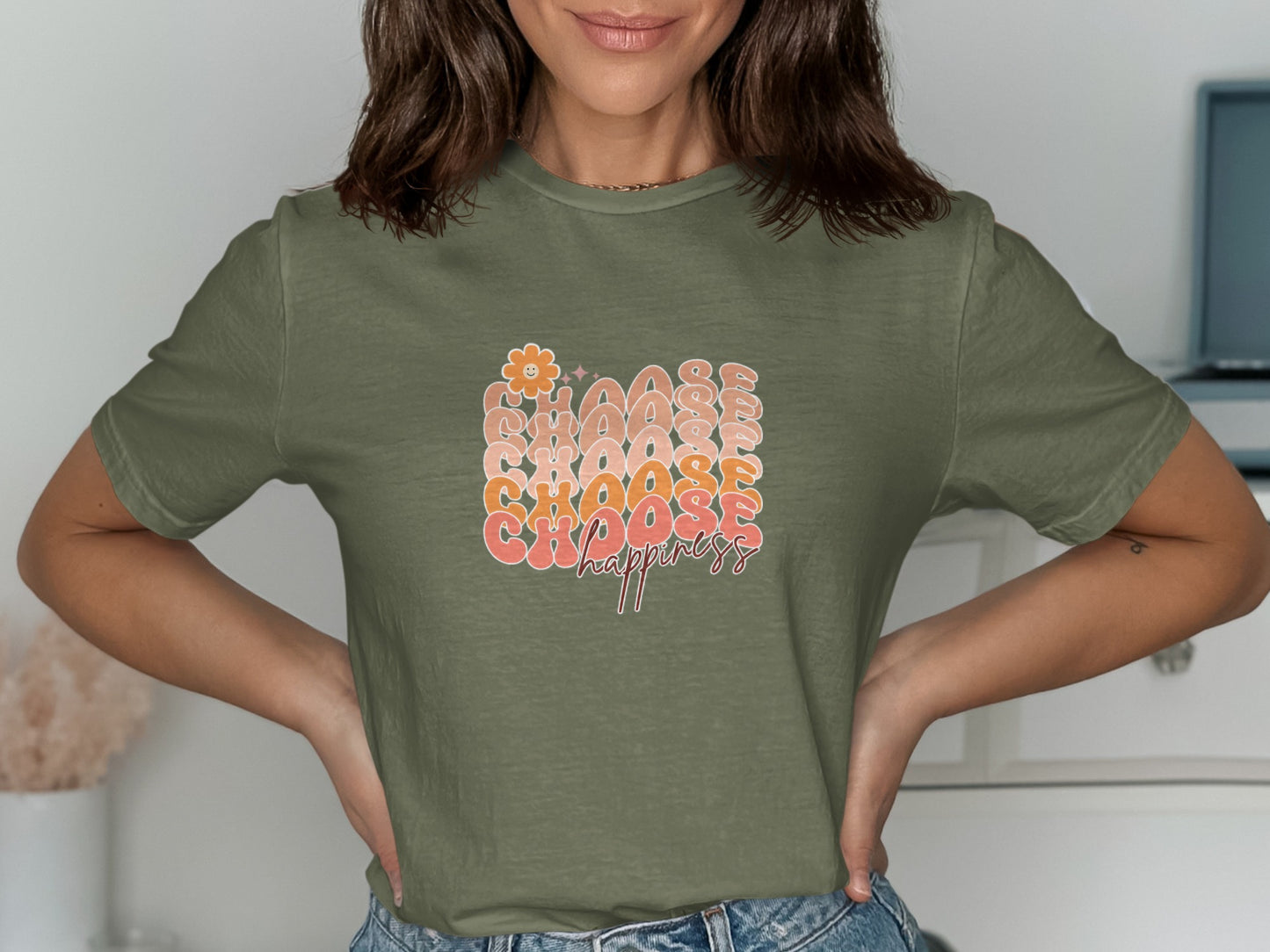 Choose Happiness Graphic Tee Shirt Product