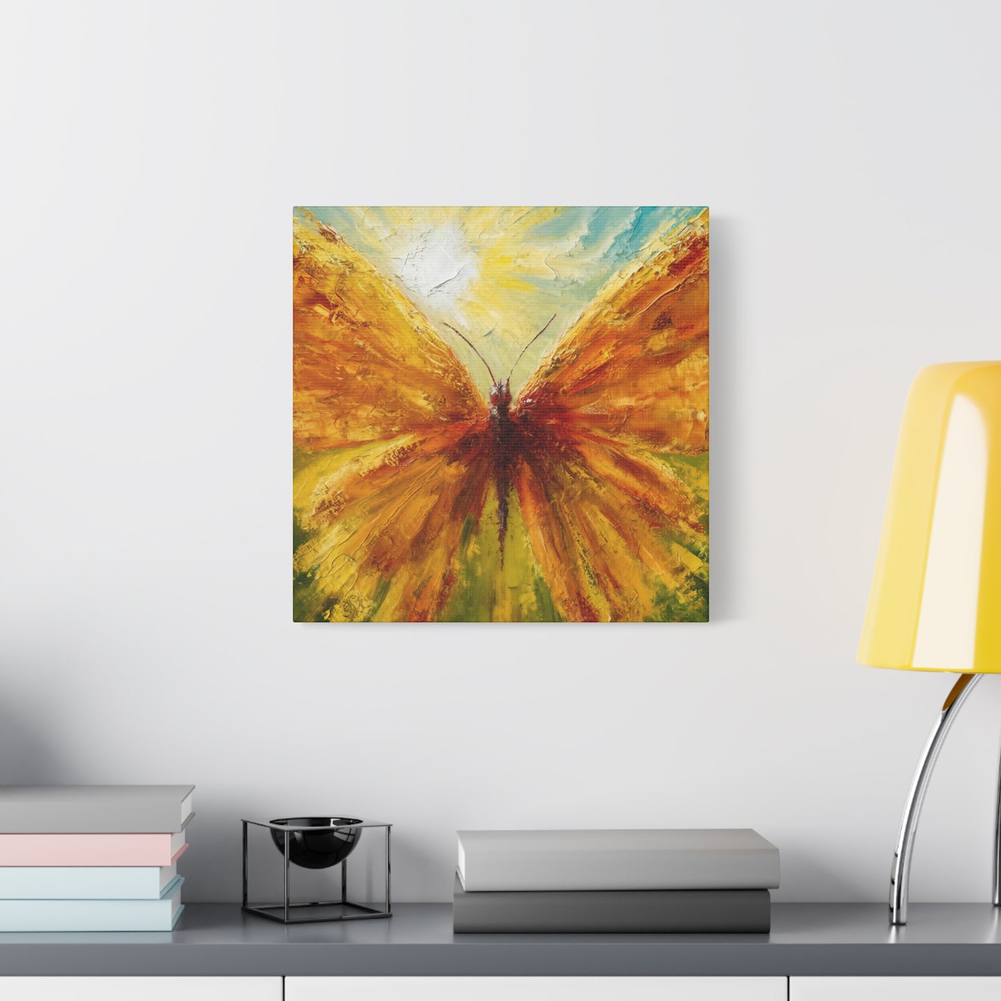 Close Up Abstract Butterfly Canvas Wall Art