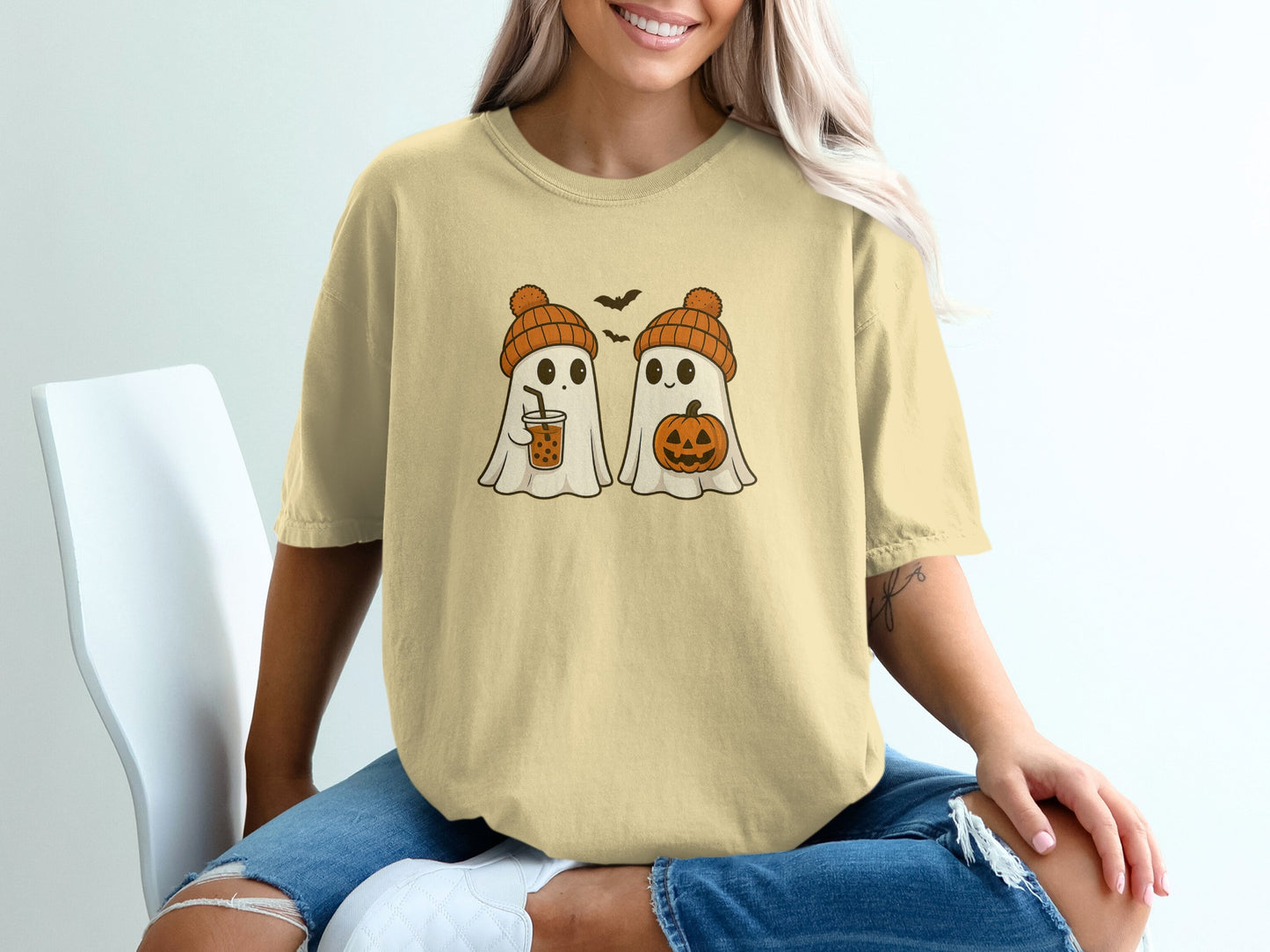 Cute Ghosts in Beanies Halloween Theme Shirt product