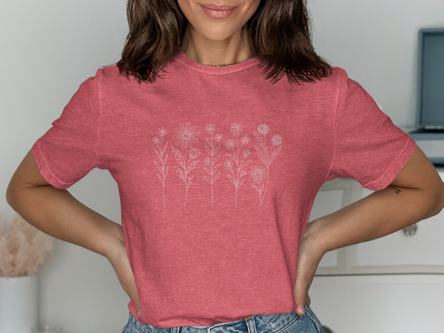Floral Print Design Women's T-Shirt Casual Wear product