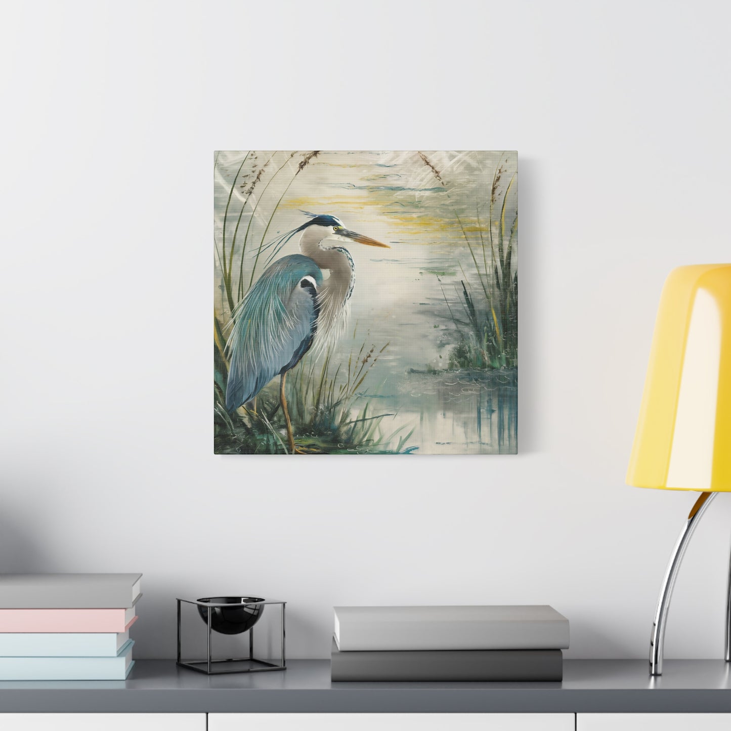 Blue Heron Oil Painting Canvas Wall Art