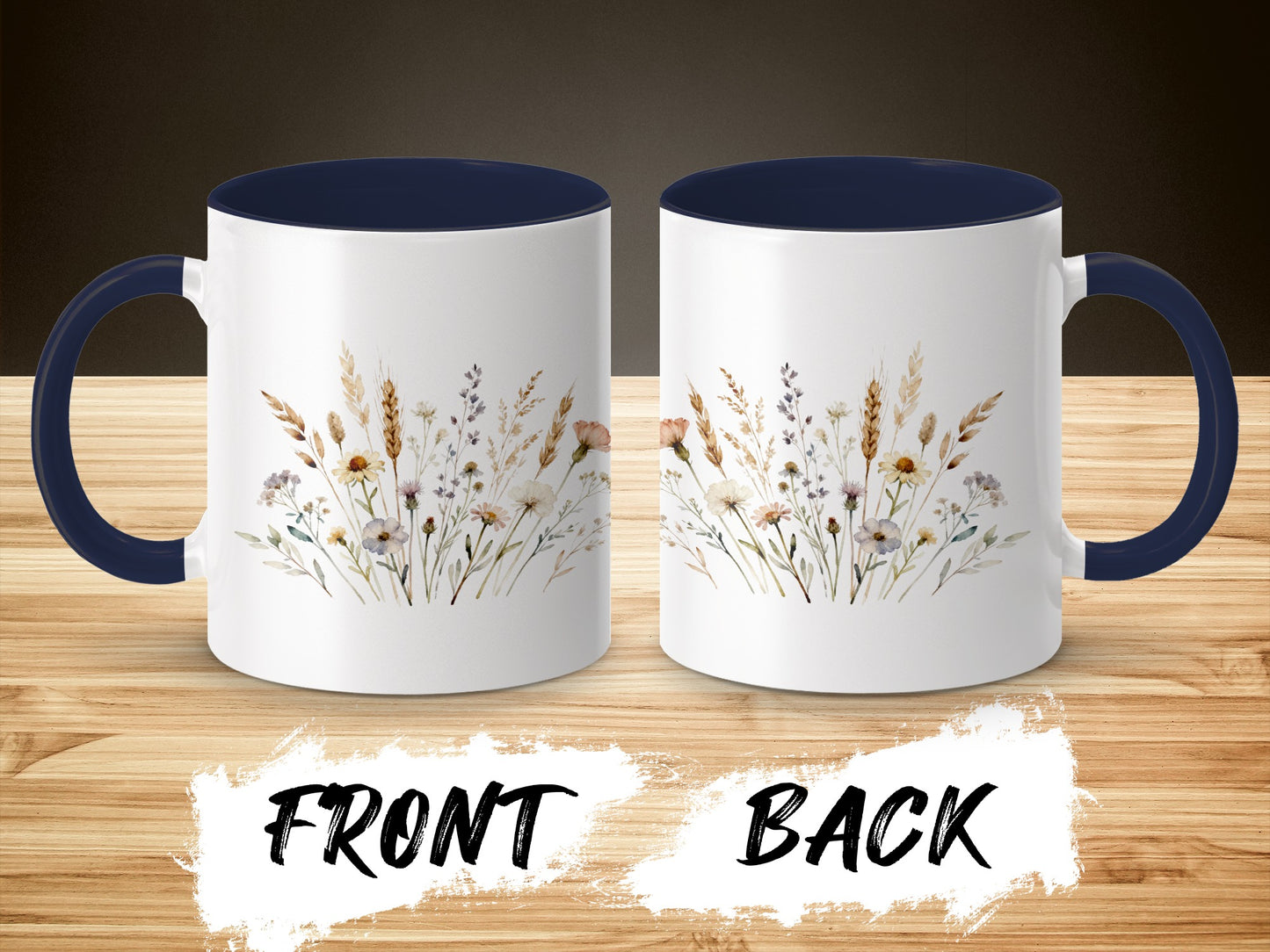 Beautiful Wildflower Design Ceramic Mug Product