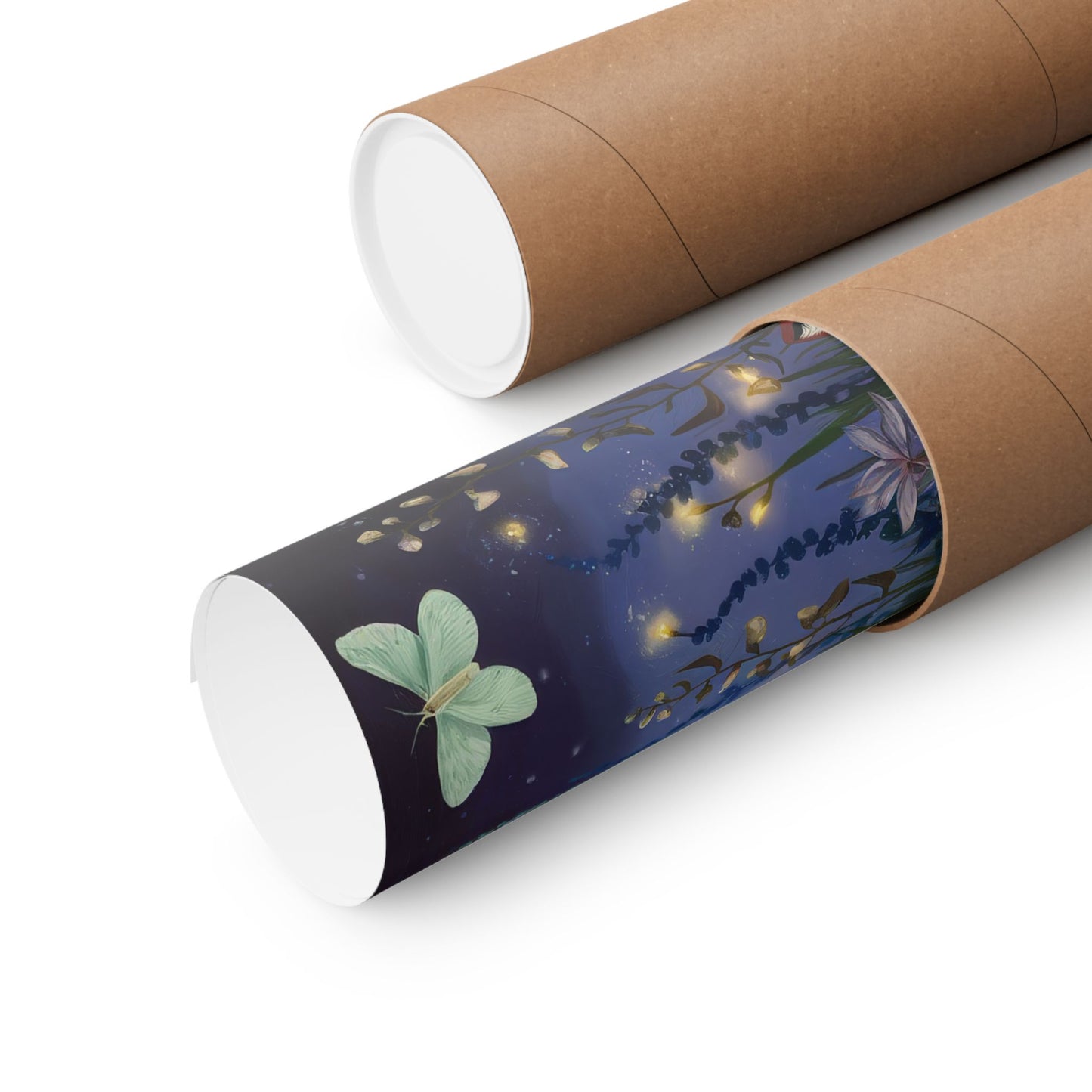 Midnight Woodland Folk Art Poster
