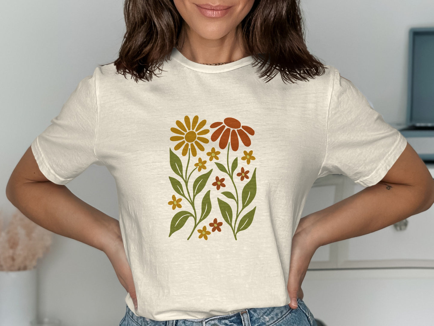 Colorful Floral Design Graphic Tee product