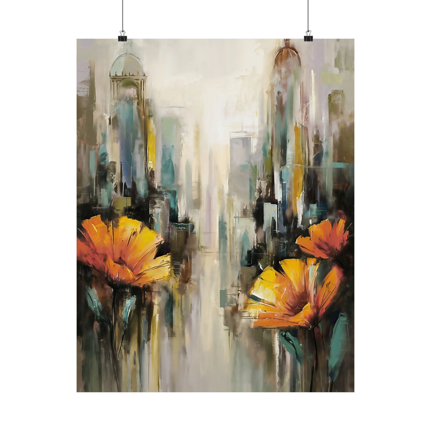 Flowers In The City Poster