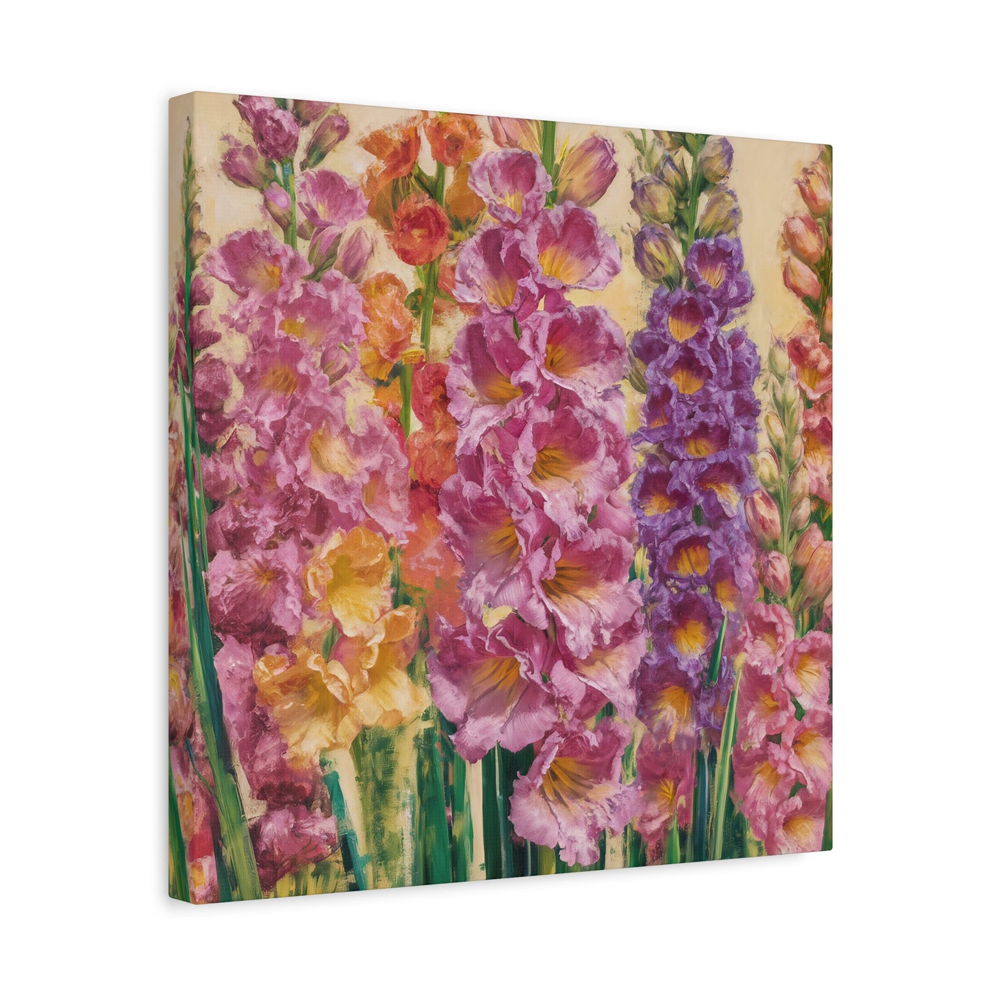 Gladiolus Flowers Canvas Wall Art