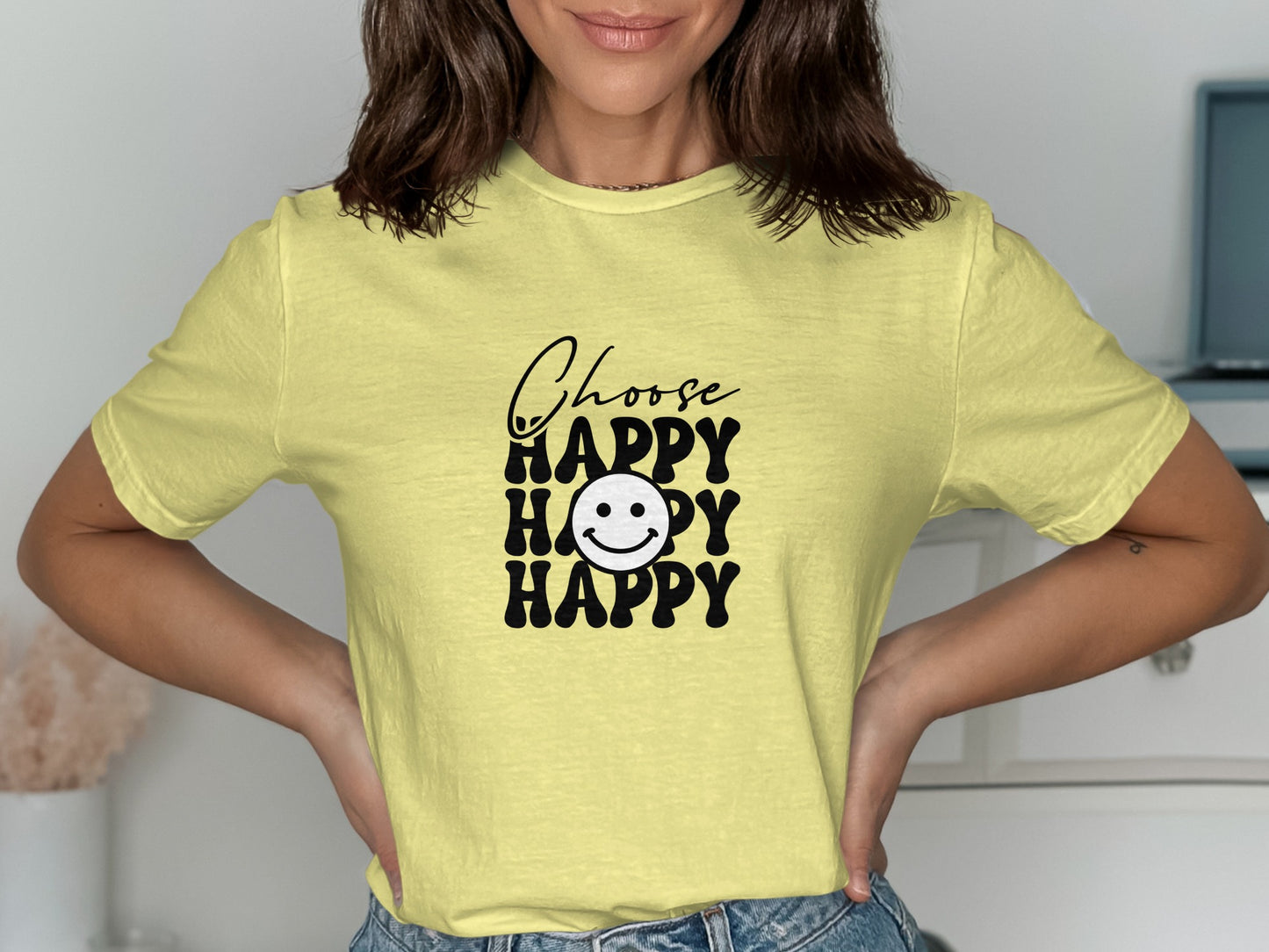 Choose Happy Happy Happy Graphic T-Shirt product type