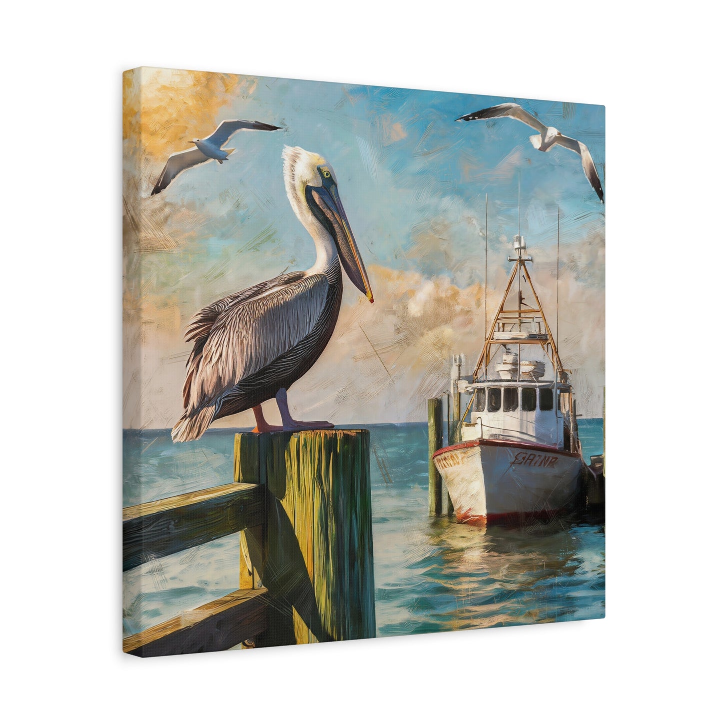 Peliguin On Pier Wall Art