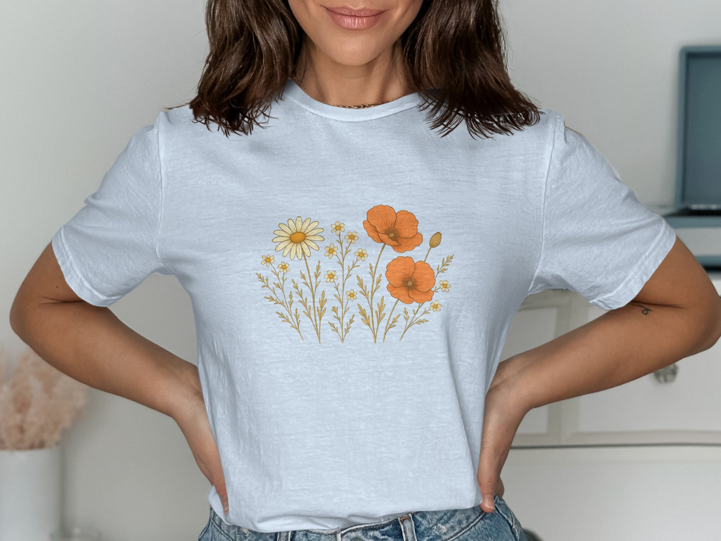 Floral Graphic Printed T-Shirt Casual Wear Product