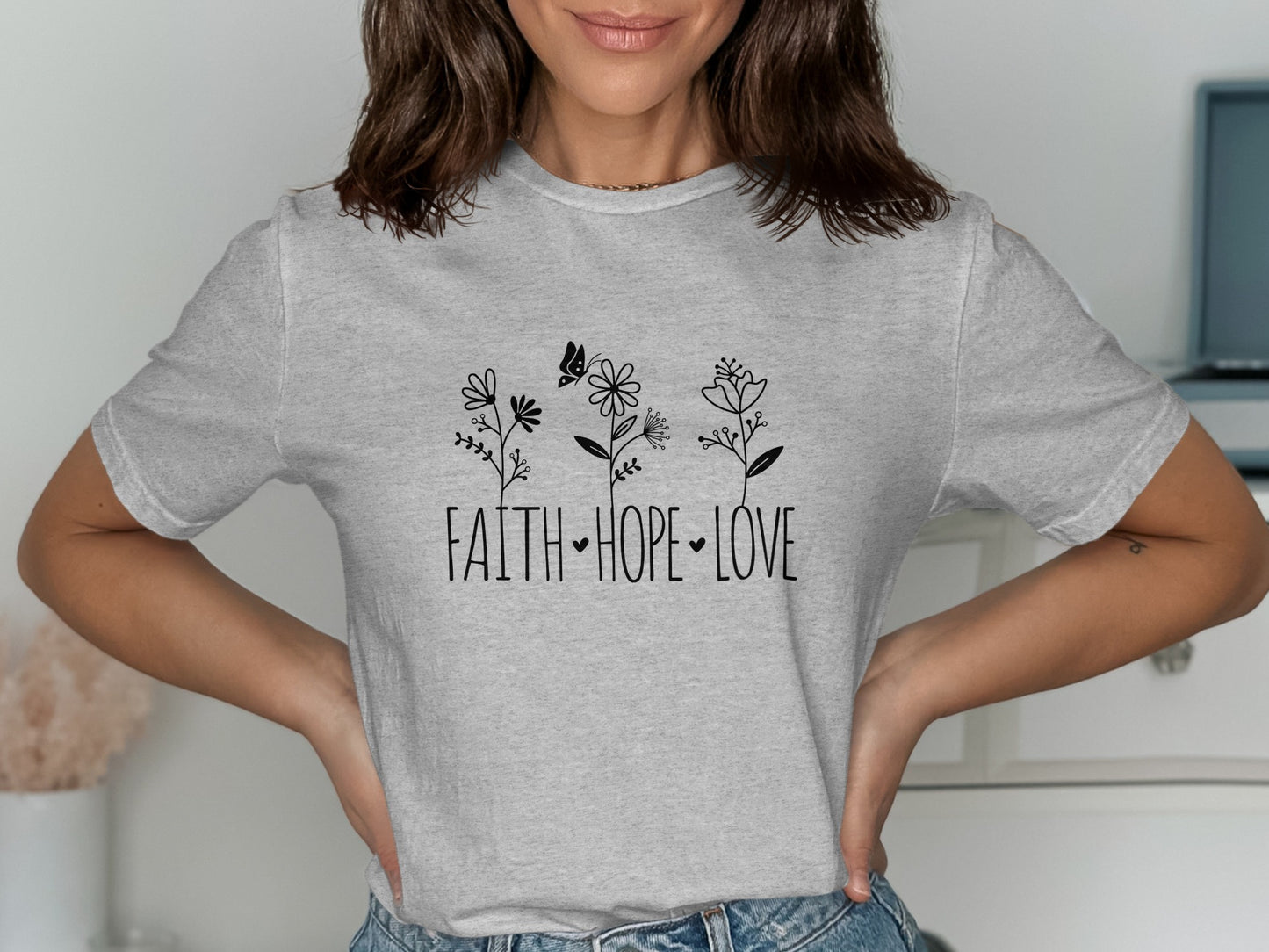Faith Hope Love Graphic Tee Casual Clothing product type